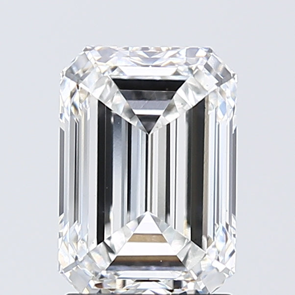 2.26 Carat Emerald Lab Diamond with  Cut Diamond in 14KT  view 1
