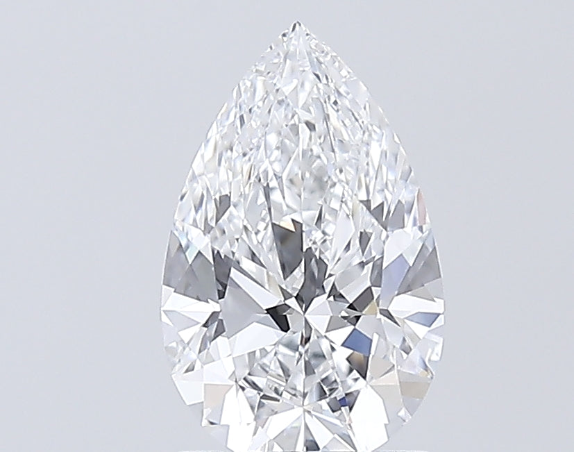 1.5 Carat Pear Lab Diamond with  Cut Diamond in 14KT  view 1
