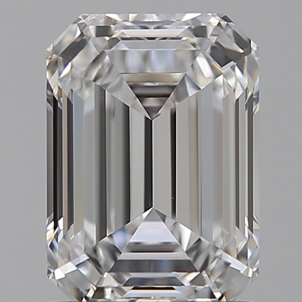 1.51 Carat Emerald Lab Diamond with  Cut Diamond in 14KT  view 1
