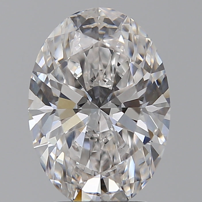 3.05 Carat Oval Lab Diamond with  Cut Diamond in 14KT  view 1
