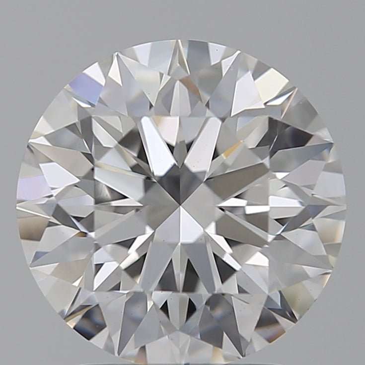 2.51 Carat Round Lab Diamond with  Cut Diamond in 14KT  view 1
