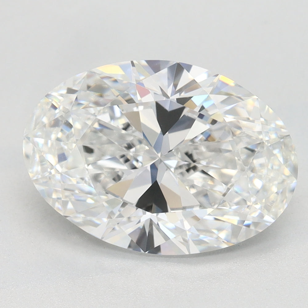 2.89 Carat Oval Lab Diamond with  Cut Diamond in 14KT  view 1
