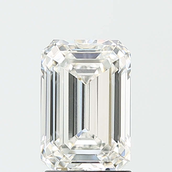 2.22 Carat Emerald Lab Diamond with  Cut Diamond in 14KT  view 1

