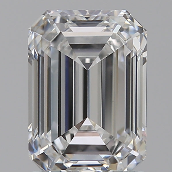 1.59 Carat Emerald Lab Diamond with  Cut Diamond in 14KT  view 1
