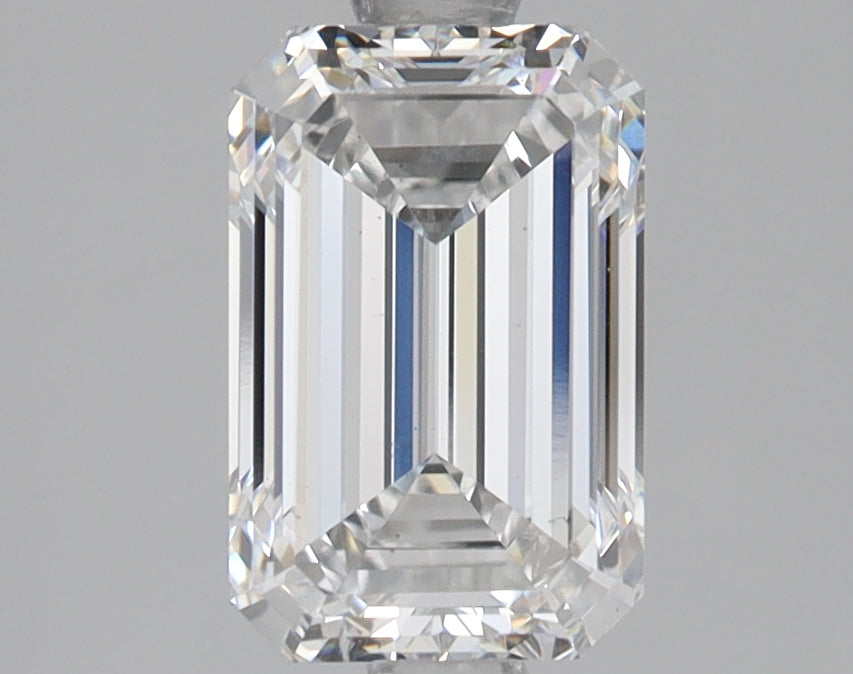 2.02 Carat Emerald Lab Diamond with  Cut Diamond in 14KT  view 1

