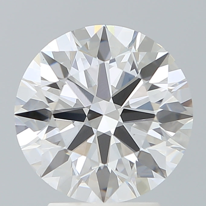 3.24 Carat Round Lab Diamond with  Cut Diamond in 14KT  view 1
