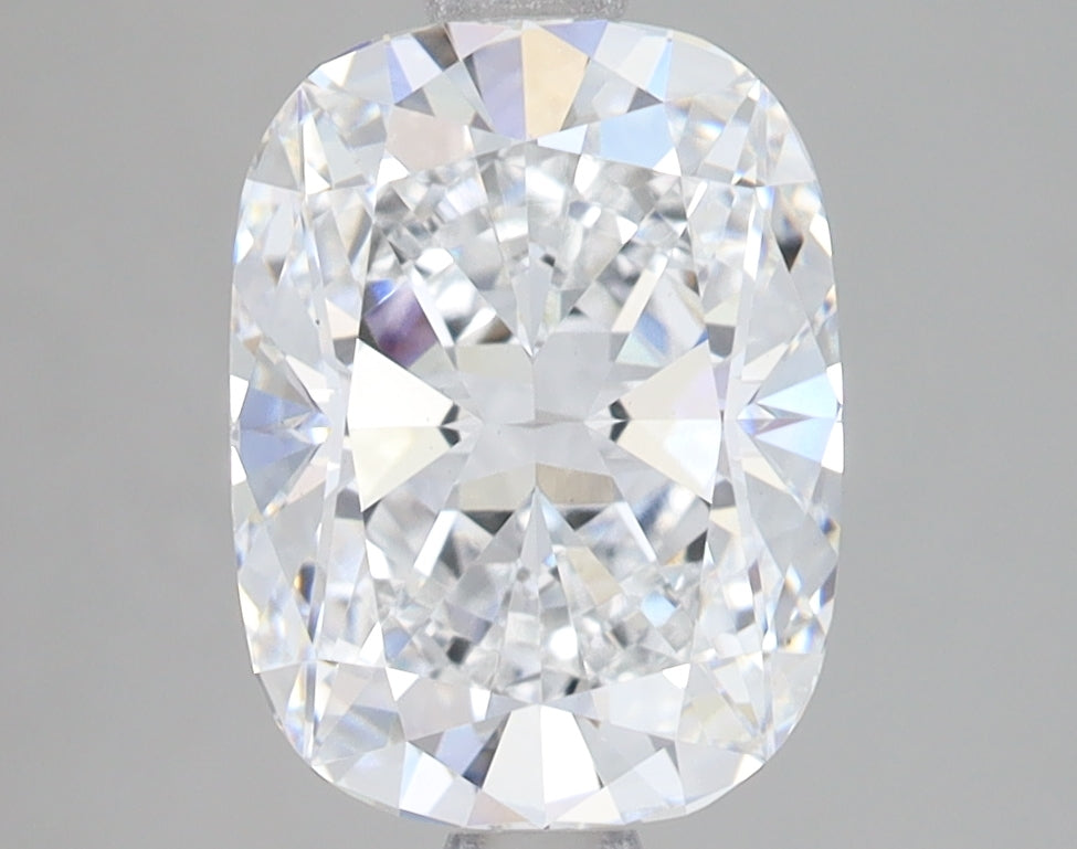 2.8 Carat Cushion Lab Diamond with  Cut Diamond in 14KT  view 1

