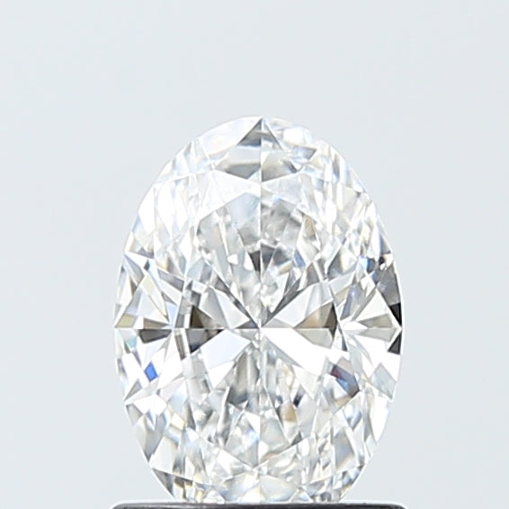 1.01 Carat Oval Lab Diamond with  Cut Diamond in 14KT  view 1
