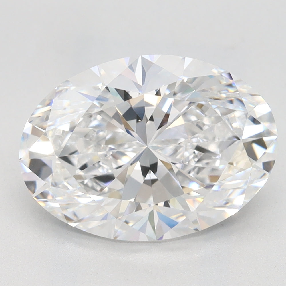 2.82 Carat Oval Lab Diamond with  Cut Diamond in 14KT  view 1
