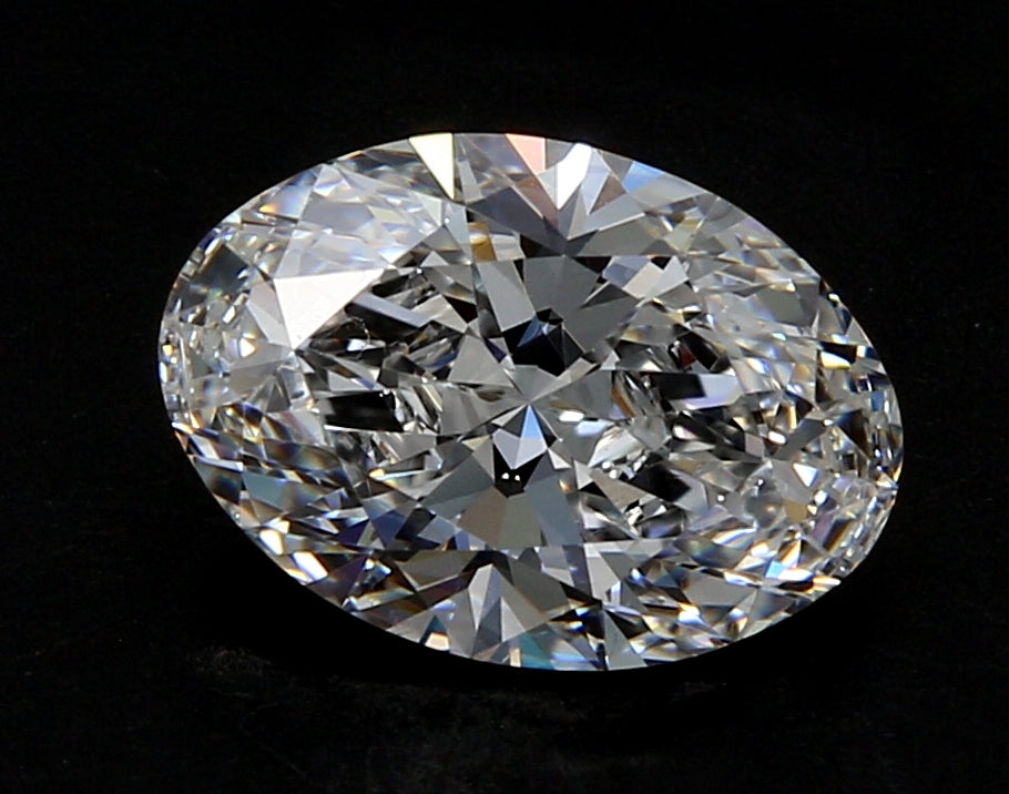 2.13 Carat Oval Lab Diamond with  Cut Diamond in 14KT  view 1
