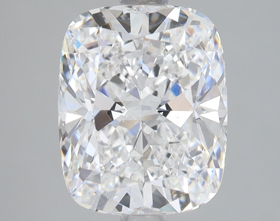 3.16 Carat Cushion Lab Diamond with  Cut Diamond in 14KT  view 1
