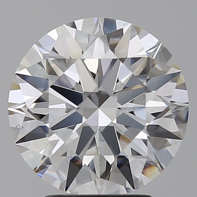 3.09 Carat Round Lab Diamond with  Cut Diamond in 14KT  view 1
