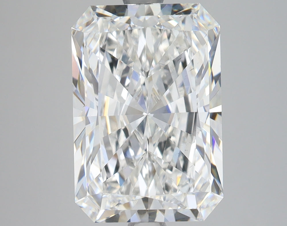 5.04 Carat Radiant Lab Diamond with  Cut Diamond in 14KT  view 1
