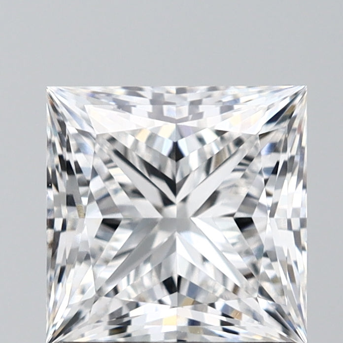 1.55 Carat Princess Lab Diamond with  Cut Diamond in 14KT  view 1

