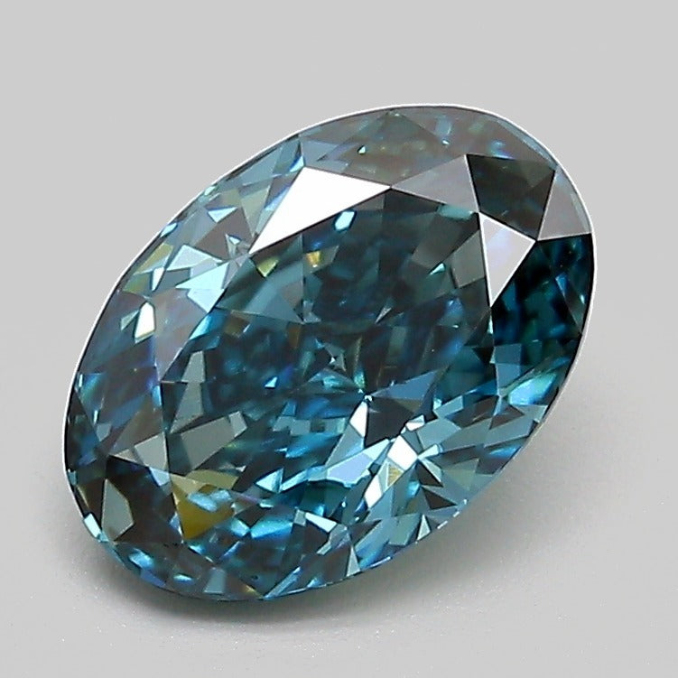 1.69 Carat Oval Lab Diamond with  Cut Diamond in 14KT  view 1
