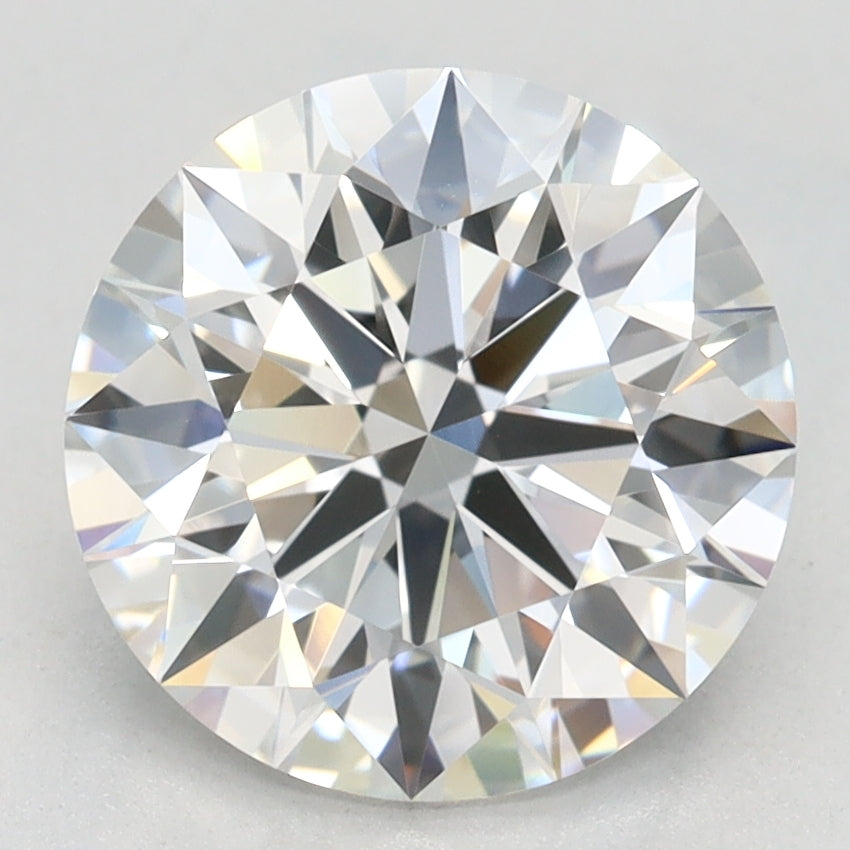 2.52 Carat Round Lab Diamond with  Cut Diamond in 14KT  view 1
