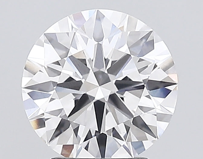 3.09 Carat Round Lab Diamond with  Cut Diamond in 14KT  view 1
