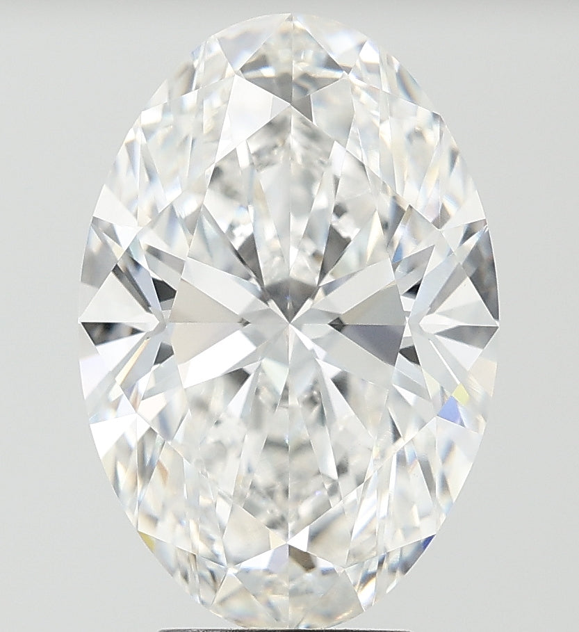 5.17 Carat Oval Lab Diamond with  Cut Diamond in 14KT  view 1
