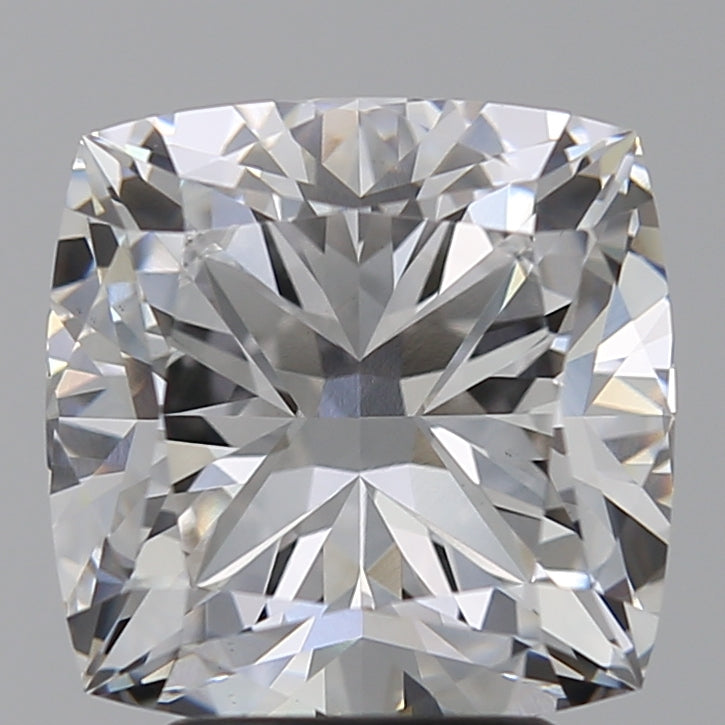 4.03 Carat Cushion Lab Diamond with  Cut Diamond in 14KT  view 1
