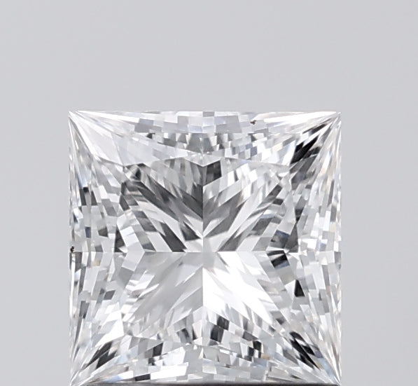 1.47 Carat Princess Lab Diamond with  Cut Diamond in 14KT  view 1
