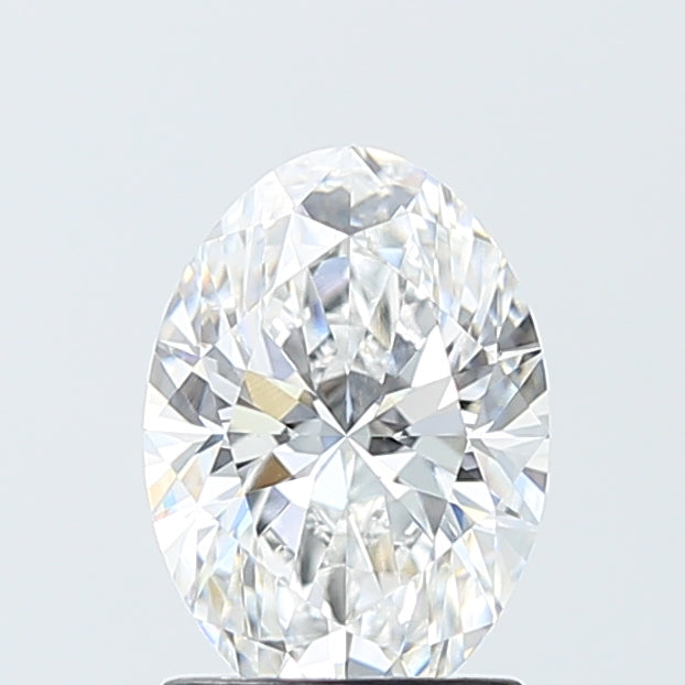 1.57 Carat Oval Lab Diamond with  Cut Diamond in 14KT  view 1
