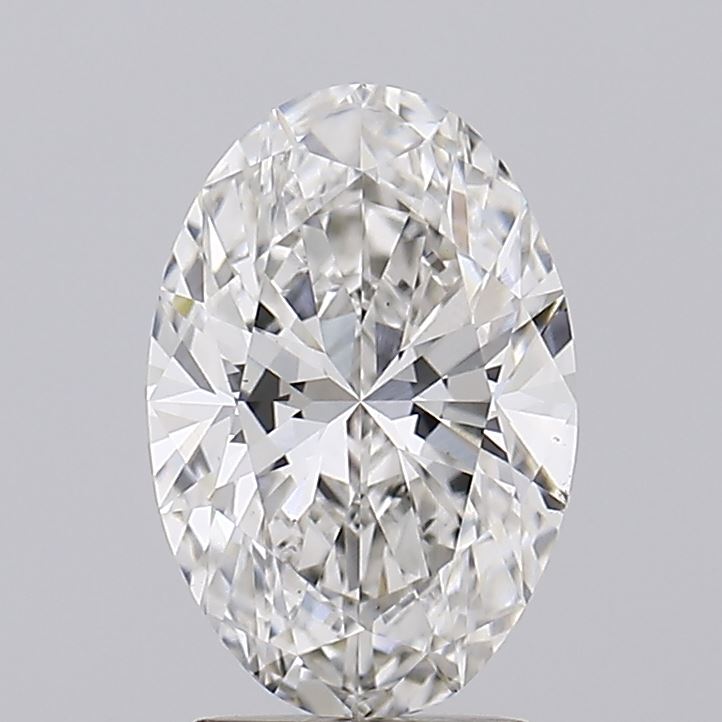 2.35 Carat Oval Lab Diamond with  Cut Diamond in 14KT  view 1
