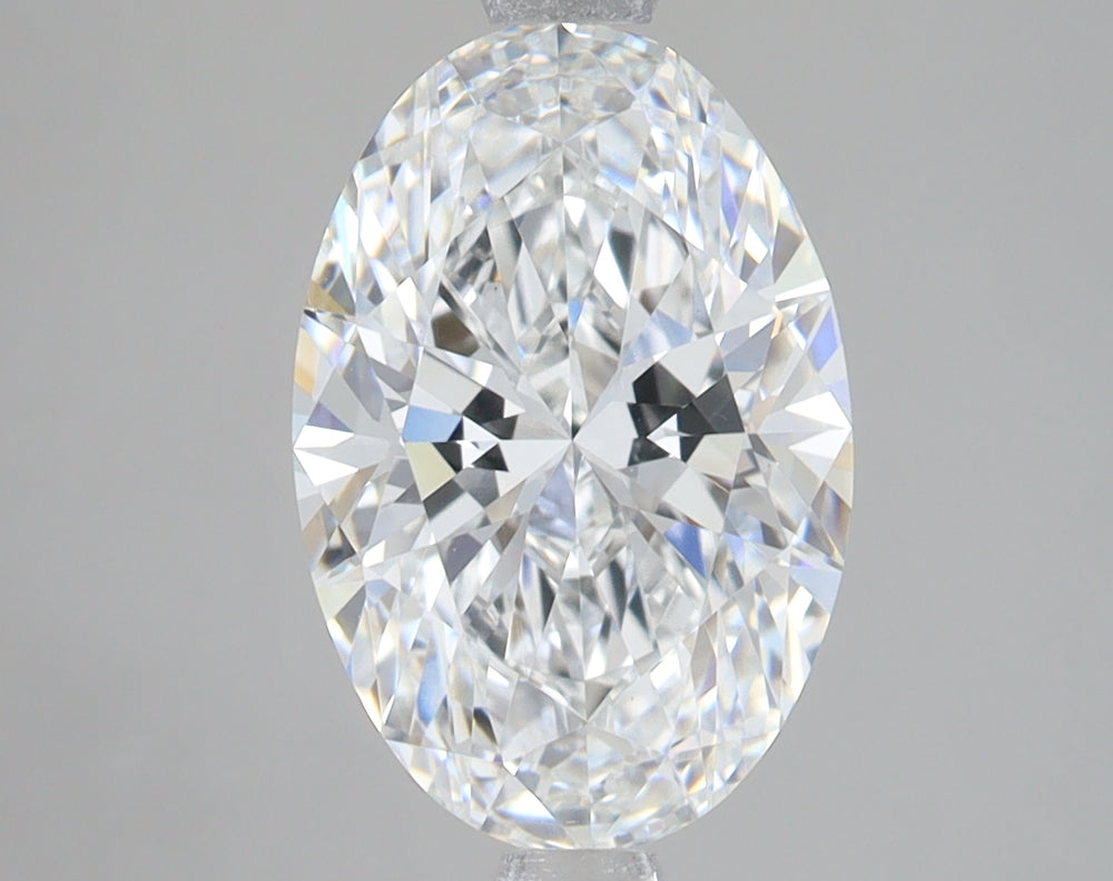 3.0 Carat Oval Lab Diamond with  Cut Diamond in 14KT  view 1
