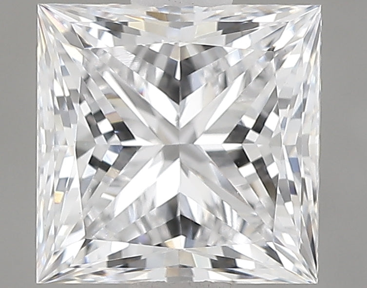 1.5 Carat Princess Lab Diamond with  Cut Diamond in 14KT  view 1
