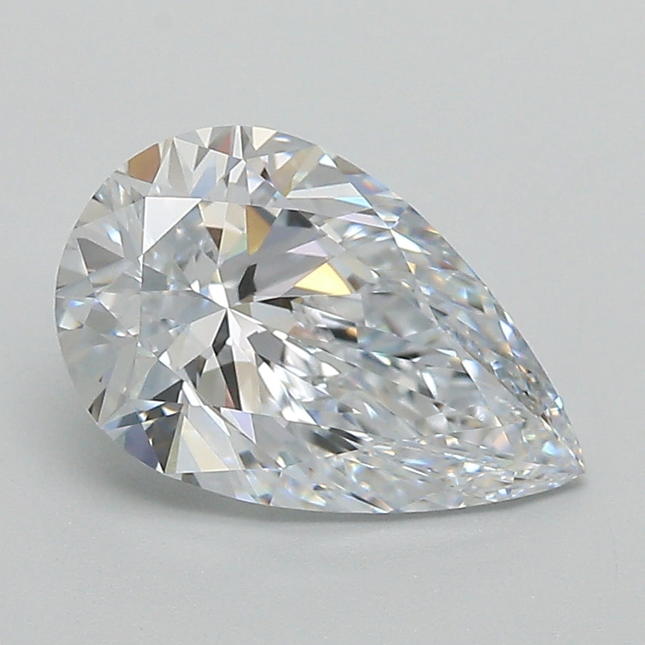 2.05 Carat Pear Lab Diamond with  Cut Diamond in 14KT  view 1

