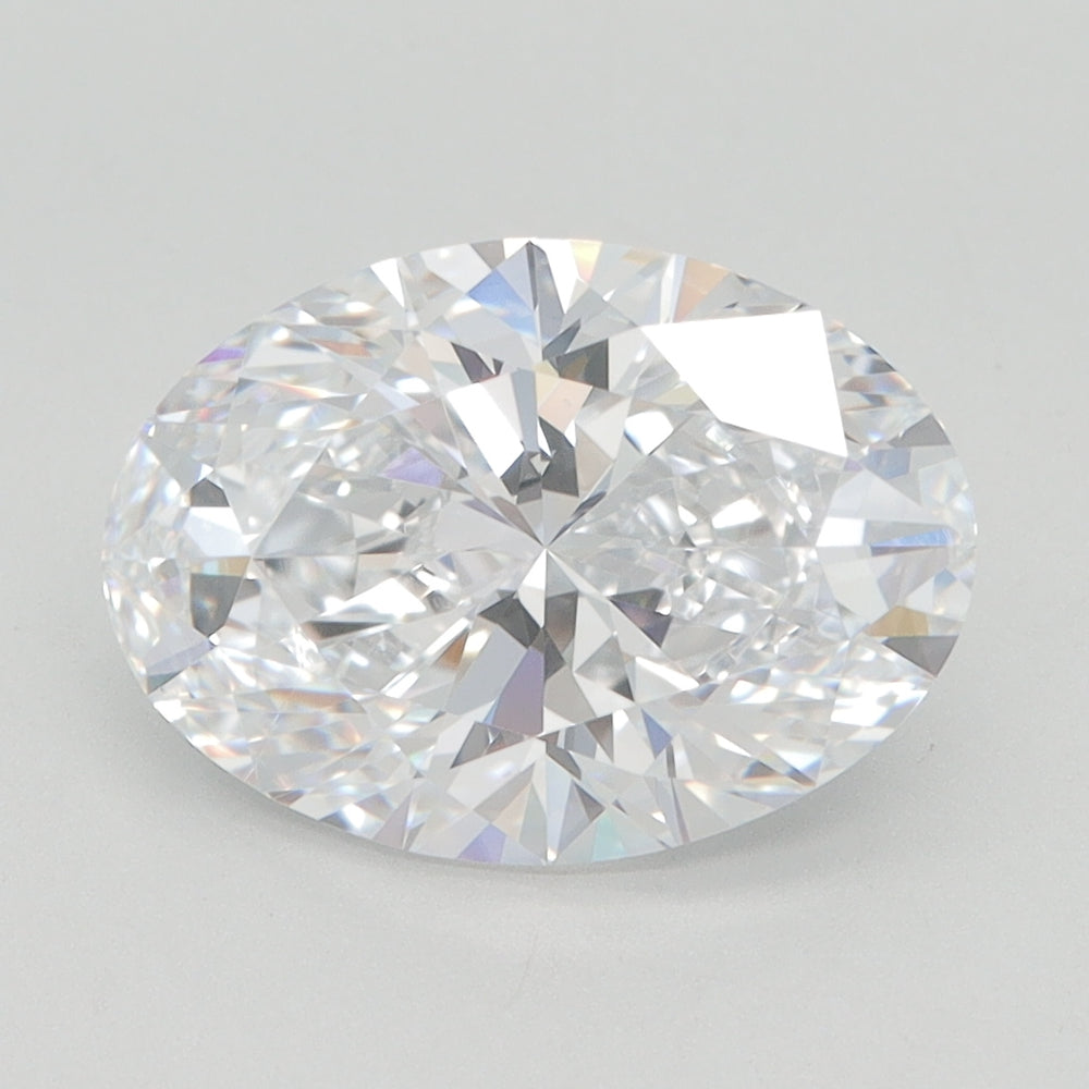 2.76 Carat Oval Lab Diamond with  Cut Diamond in 14KT  view 1
