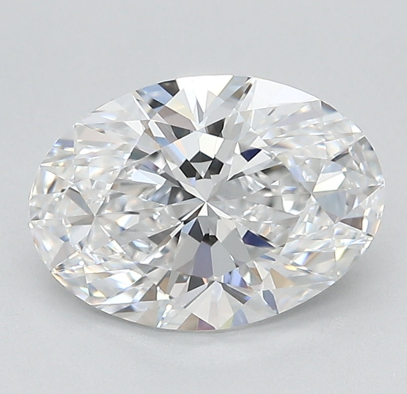 2.0 Carat Oval Lab Diamond with  Cut Diamond in 14KT  view 1

