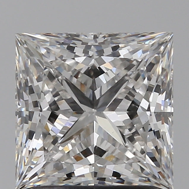 2.09 Carat Princess Lab Diamond with  Cut Diamond in 14KT  view 1
