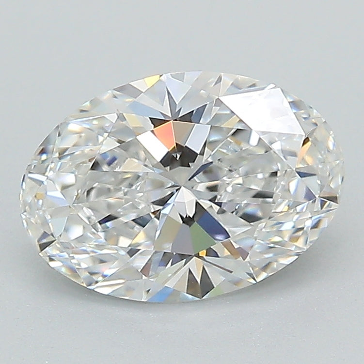 1.59 Carat Oval Lab Diamond with  Cut Diamond in 14KT  view 1
