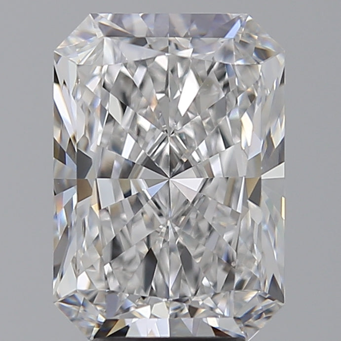 4.8 Carat Radiant Lab Diamond with  Cut Diamond in 14KT  view 1
