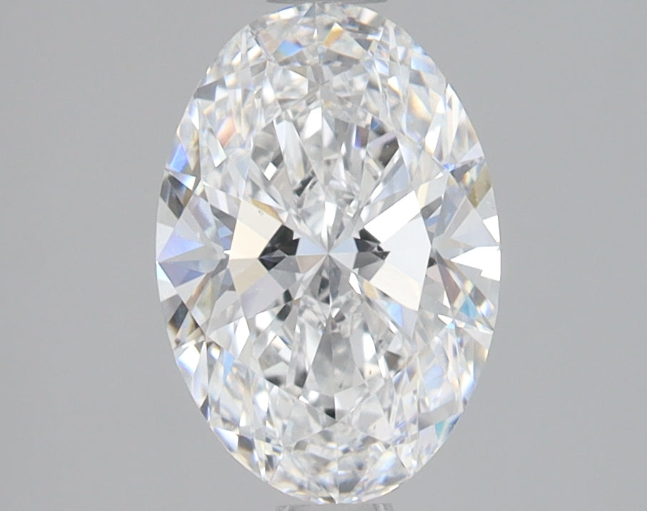 1.6 Carat Oval Lab Diamond with  Cut Diamond in 14KT  view 1
