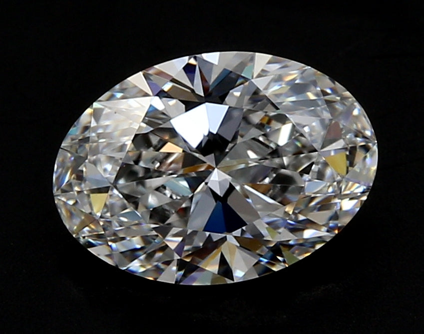 3.0 Carat Oval Lab Diamond with  Cut Diamond in 14KT  view 1

