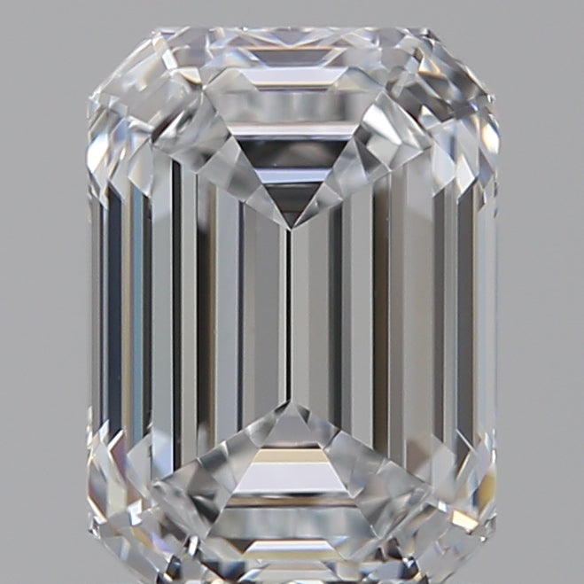 1.57 Carat Emerald Lab Diamond with  Cut Diamond in 14KT  view 1
