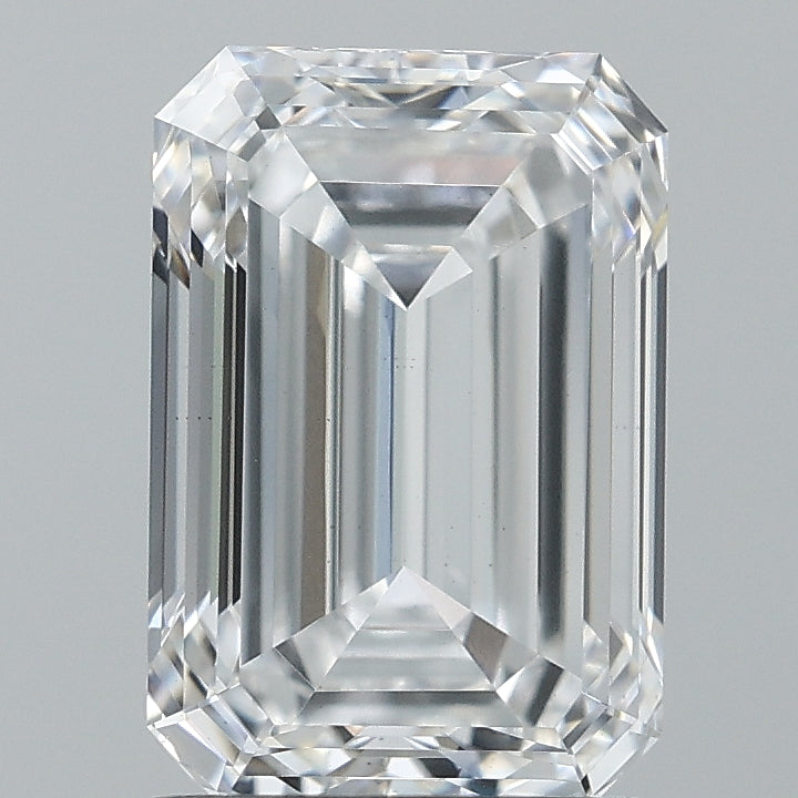 2.0 Carat Emerald Lab Diamond with  Cut Diamond in 14KT  view 1
