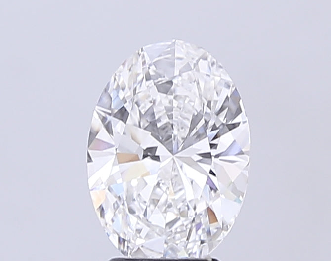 3.2 Carat Oval Lab Diamond with  Cut Diamond in 14KT  view 1
