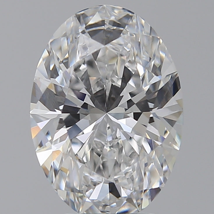 3.79 Carat Oval Lab Diamond with  Cut Diamond in 14KT  view 1
