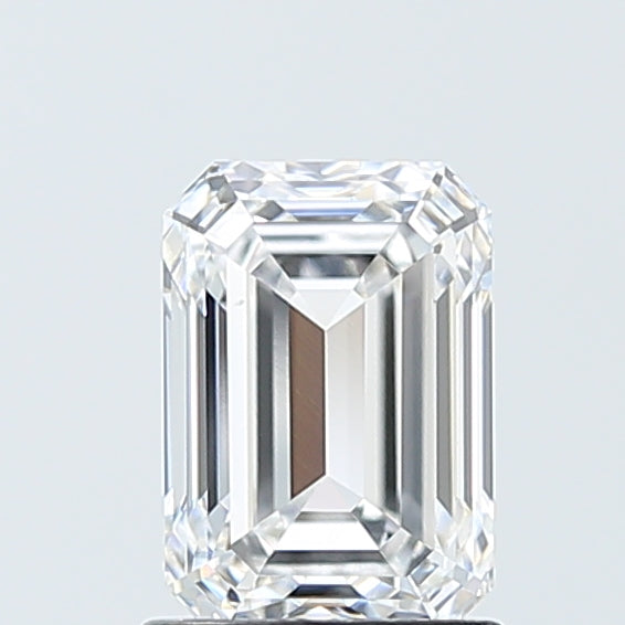 1.5 Carat Emerald Lab Diamond with  Cut Diamond in 14KT  view 1
