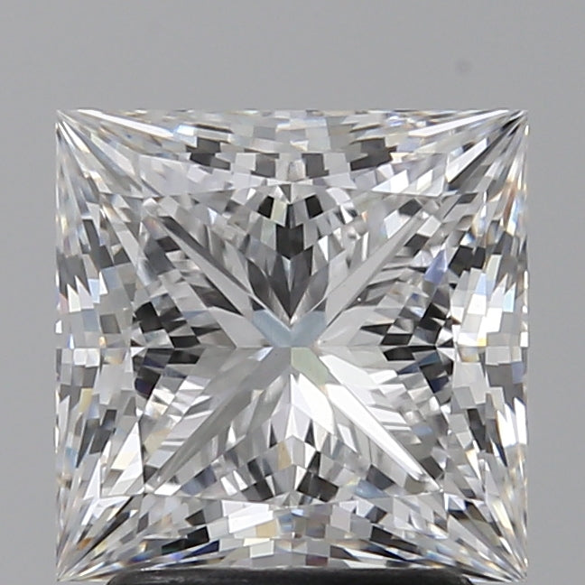 2.59 Carat Princess Lab Diamond with  Cut Diamond in 14KT  view 1
