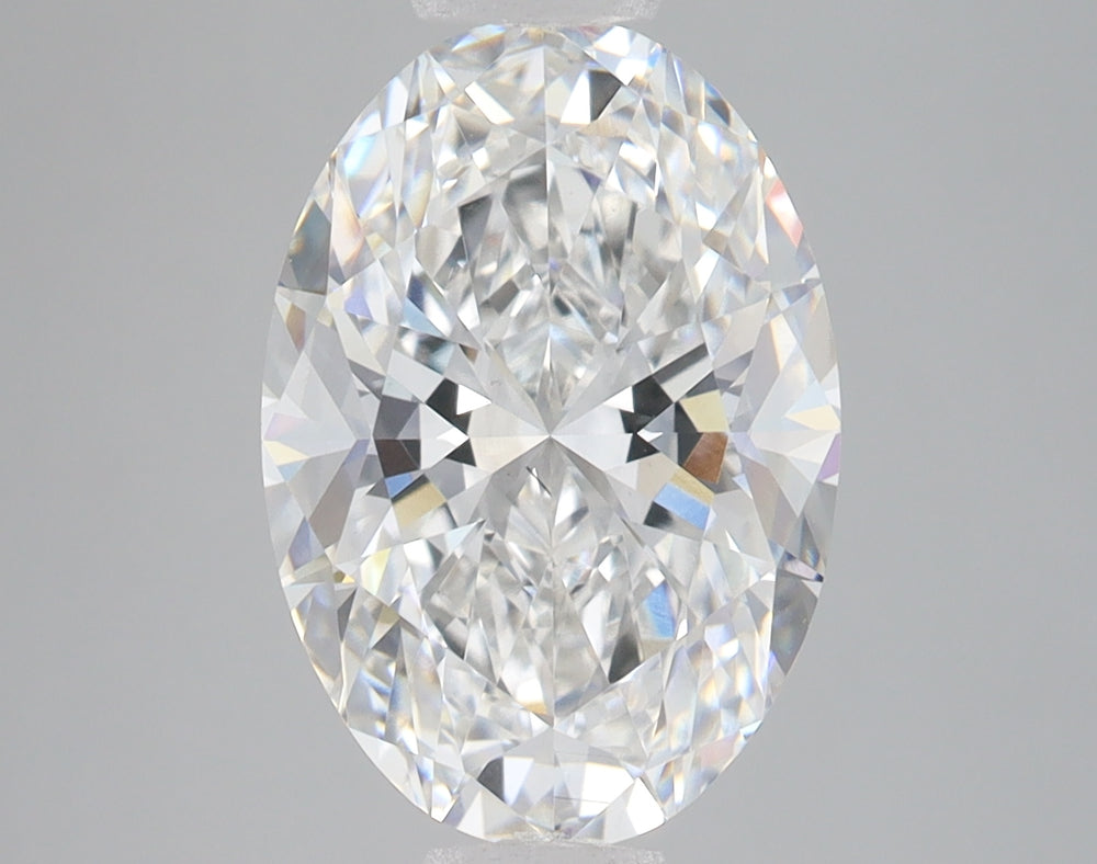 4.03 Carat Oval Lab Diamond with  Cut Diamond in 14KT  view 1
