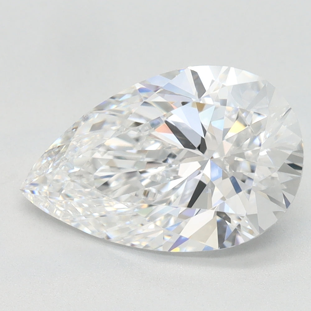 2.18 Carat Pear Lab Diamond with  Cut Diamond in 14KT  view 1

