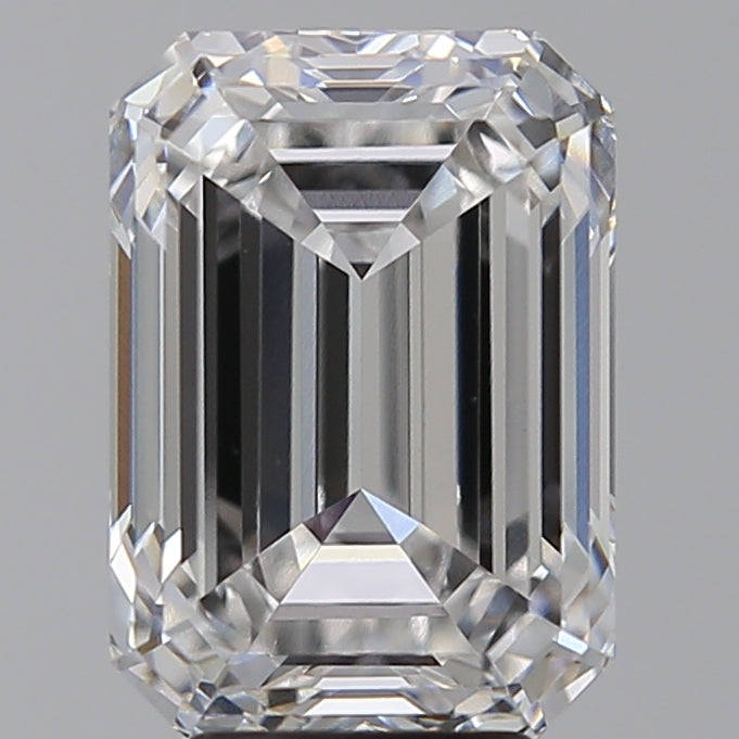 5.55 Carat Emerald Lab Diamond with  Cut Diamond in 14KT  view 1

