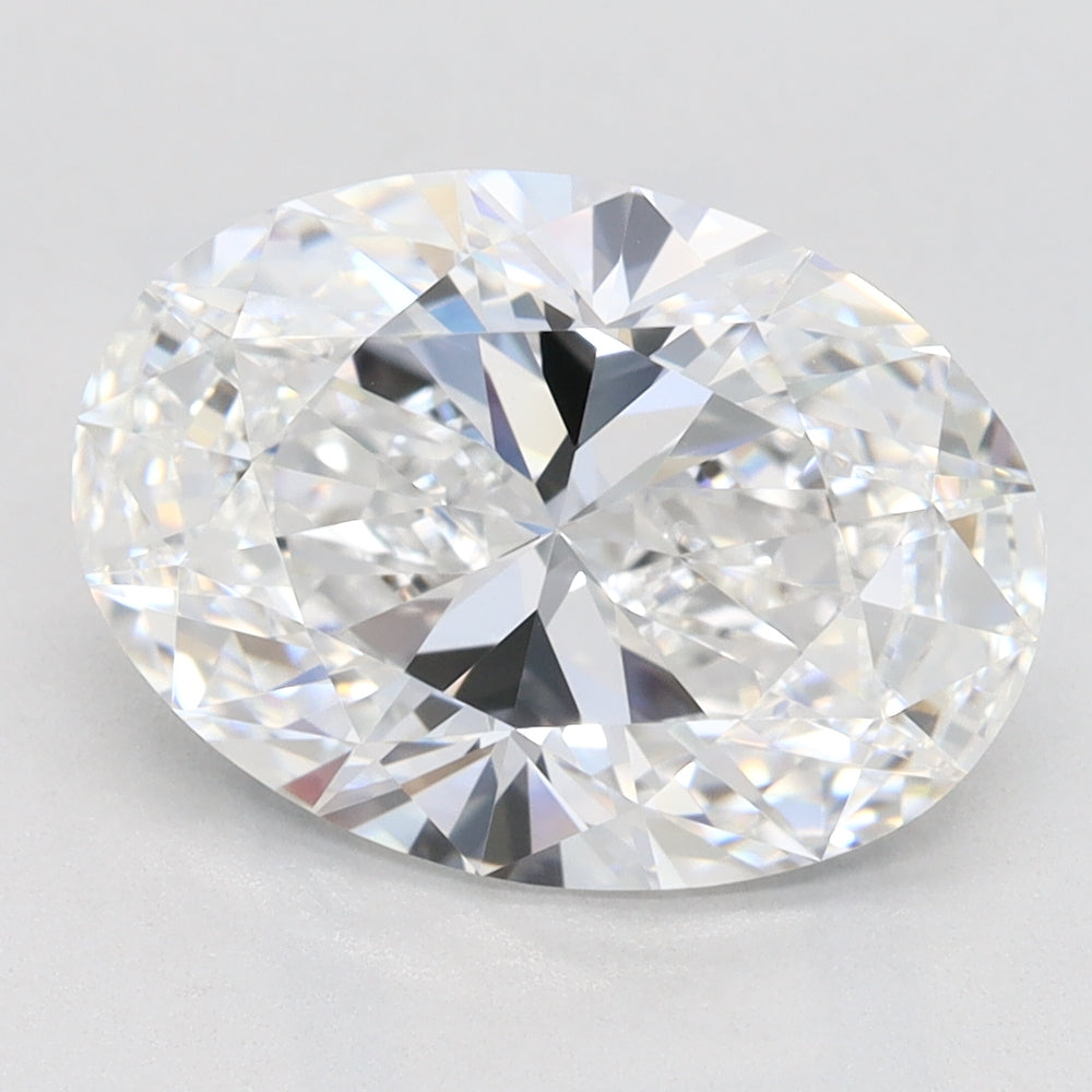 3.18 Carat Oval Lab Diamond with  Cut Diamond in 14KT  view 1

