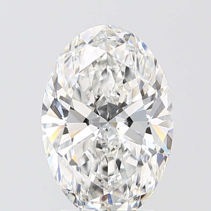 3.1 Carat Oval Lab Diamond with  Cut Diamond in 14KT  view 1
