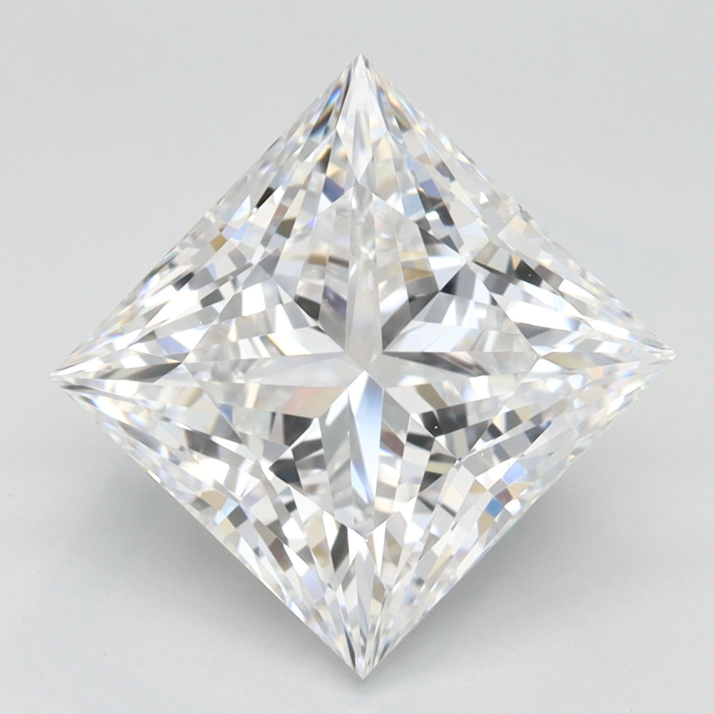 3.63 Carat Princess Lab Diamond with  Cut Diamond in 14KT  view 1
