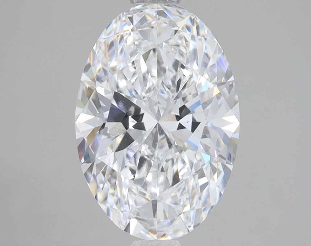 2.6 Carat Oval Lab Diamond with  Cut Diamond in 14KT  view 1
