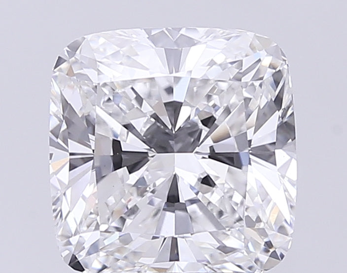 4.05 Carat Cushion Lab Diamond with  Cut Diamond in 14KT  view 1

